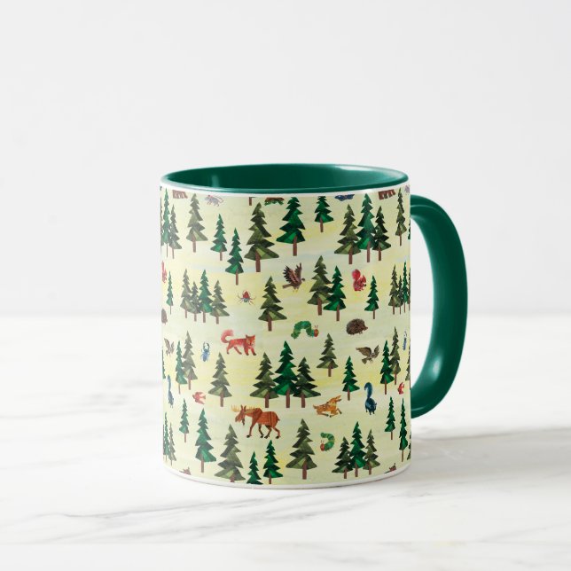 Caneca Eric Carle | Padrão de Diversão Florestal (Frente Esquerda)