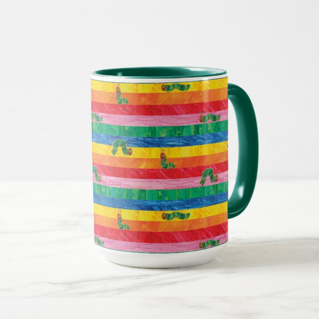 Caneca Eric Carle | Padrões de distribuição do arco-íris  (Frente Esquerda)