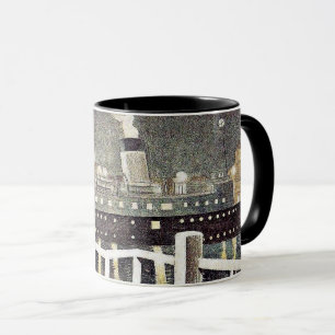 Caneca Eric Ravilious art, S.S. Brighton deixando Newhave