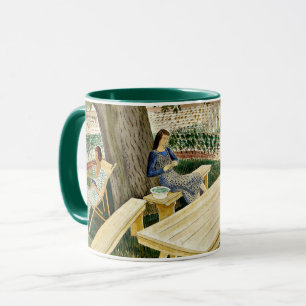 Caneca Eric Ravilious - Duas Mulheres num Jardim,