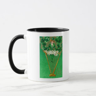 Caneca Erin vai mulher de Bragh na cena da harpa