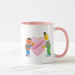 Caneca Ernie & Bert Big Namorados Heart