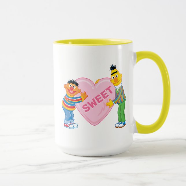 Caneca Ernie & Bert Big Namorados Heart (Direita)