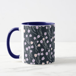 Caneca Esboço de Tulipas da Cabana Retrô | Jardim da Meia