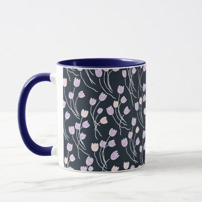 Caneca Esboço de Tulipas da Cabana Retrô | Jardim da Meia (Esquerda)