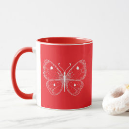 Caneca Esboço Delicado Borboleta