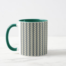 Caneca Escala da Meia-Noite Padrão Geométrico Abstrato 13