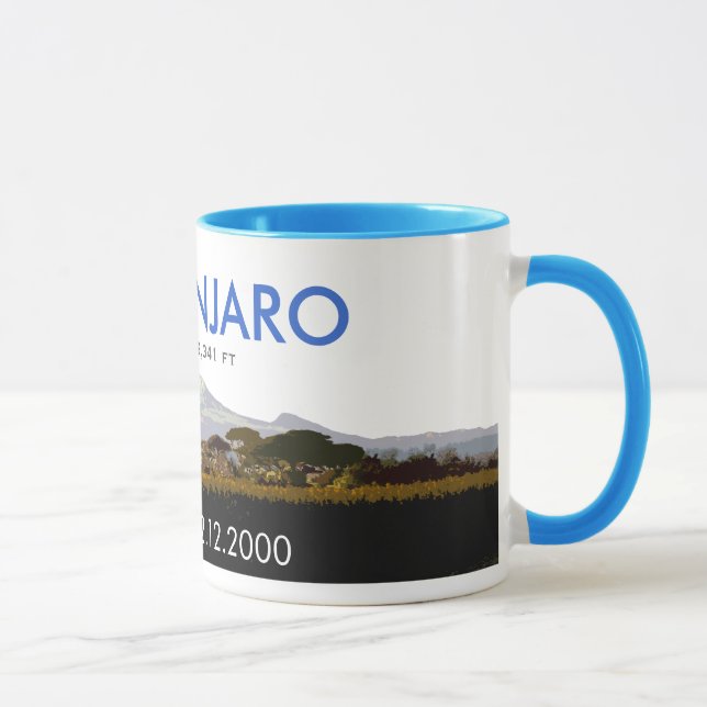 Caneca Escalada personalizada do Monte Kilimanjaro (Direita)
