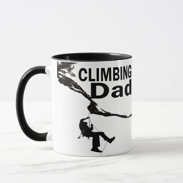 Caneca Escalador de rochas pai escalando (Esquerda)