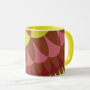 Caneca Escalas cor-de-rosa e castanho