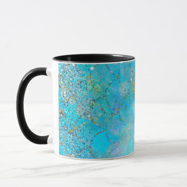 Caneca Escalas de Sereia do Shimmer de Pérolas bonito Iri (Esquerda)