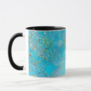 Caneca Escama de sereia brilhante pérola iridescente boni