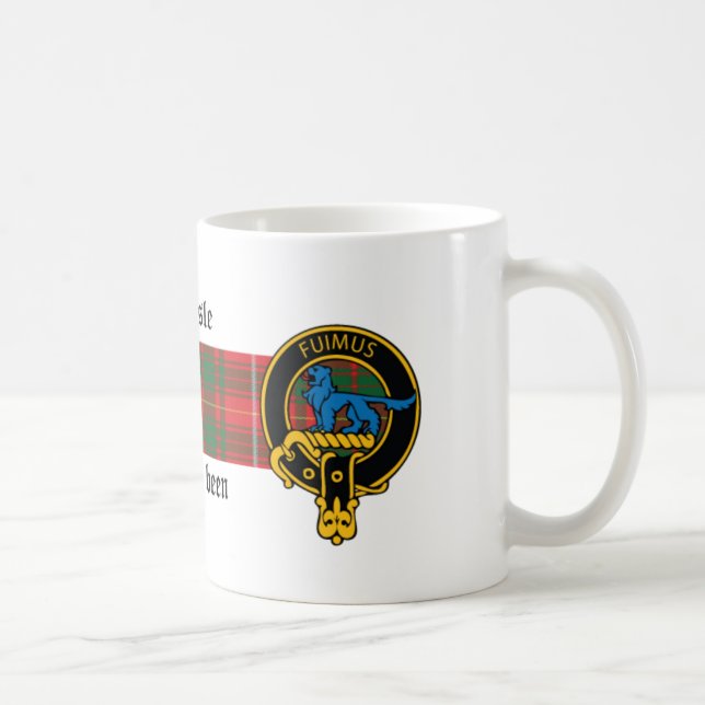 Caneca escocesa da crista e do Tartan de Carlisle (Direita)