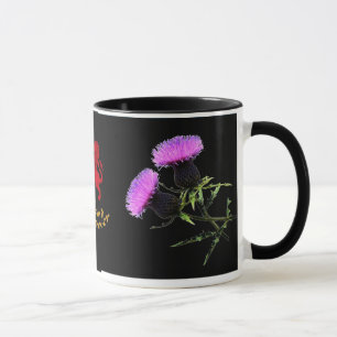 Caneca Escócia, Bandeira de Thistle flower and rews