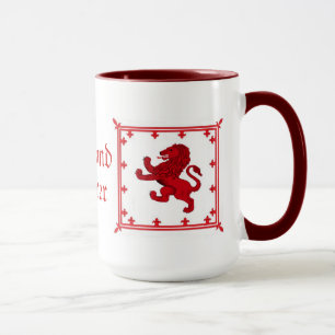 Caneca Escócia Leão rampante, bravo para sempre