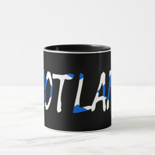Caneca Escócia sobreposta à música Scottish Flag