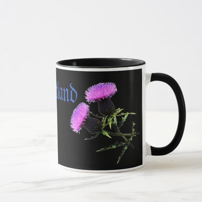 Caneca Escócia, Thistle, a flor nacional de (Direita)