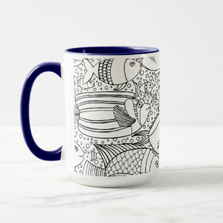 Caneca Escola De Peixes Inspirada