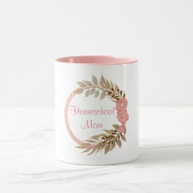 Caneca Escola doméstica Mãe Rosa Floral (Centro)