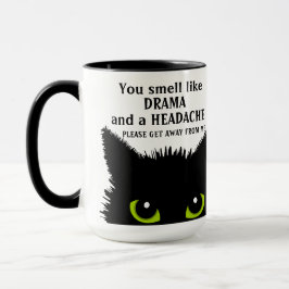 Caneca Escola Sarcástica de Drama de Gato e Cefaleias