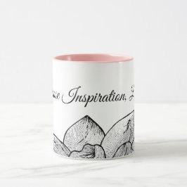 Caneca "Escolha a Inspiração" Personalizado Floral Rosa
