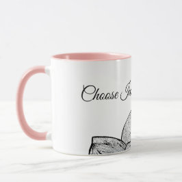 Caneca "Escolha a Inspiração" Personalizado Floral Rosa