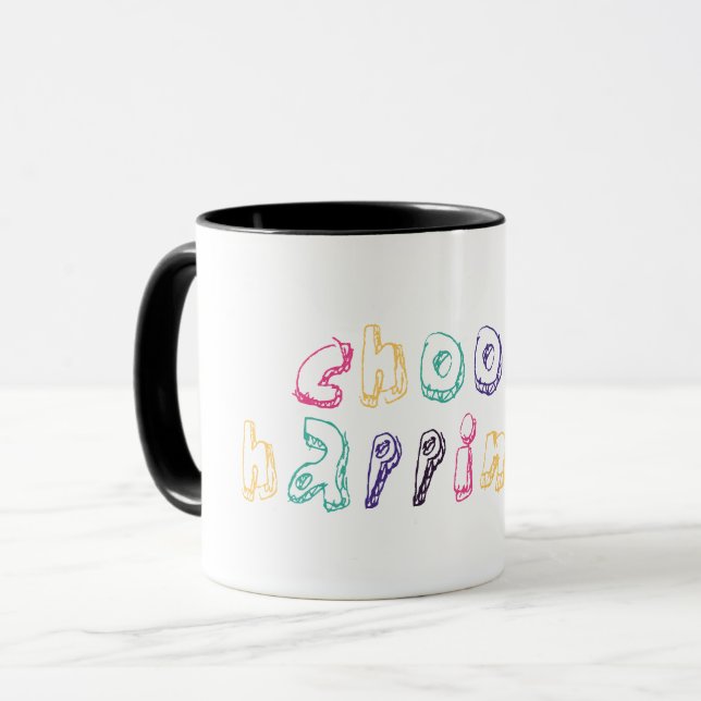 Caneca Escolha Felicidade #14 (Frente Esquerda)