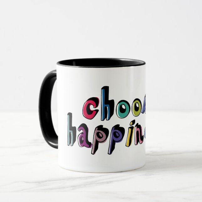Caneca Escolha Felicidade #15 (Frente Esquerda)