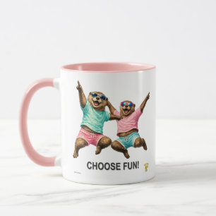 Caneca Escolha o Duo de Lontra Divertido