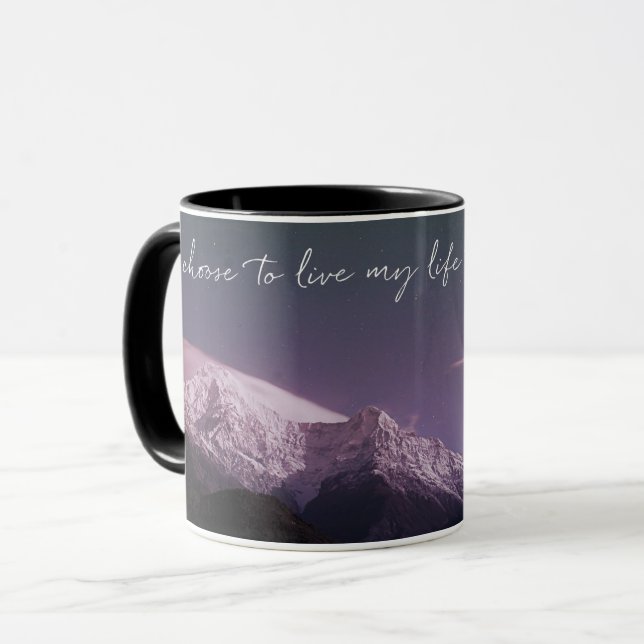 Caneca Escolho Viver (Frente Esquerda)