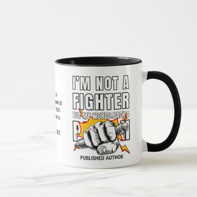 Caneca ESCRITOR NÃO É UM Autor FIGHTER NaNoWriMo (Direita)