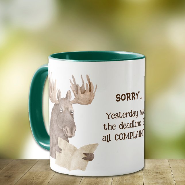 Caneca Escritório da Queixa Funny Moose (Criador carregado)