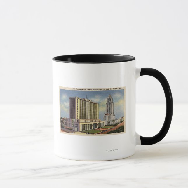 Caneca Escritório de Posto dos EUA, Prefeitura e Edifício (Direita)