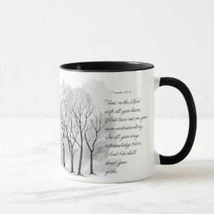 Caneca Escritura Bíblica Provérbios 3:5-6 Confie no Senho