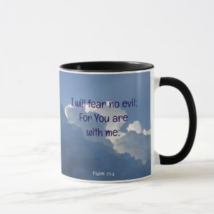 Caneca Escritura Bíblica Salmo 23:4 Não Temer o Mal... 