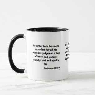 Caneca Escritura de Bíblia de Deuteronomia 32:4 KJV de Do
