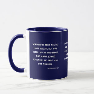 Caneca Escritura de Bíblia do Matthew 19:6 KJV de dois to