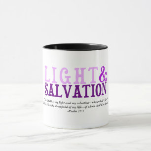 Caneca Escritura de Luz Cristã e Salva Versa
