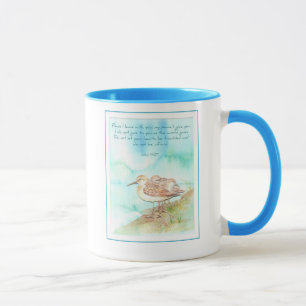 Caneca Escritura, inspiração, 14:27 de John, pássaro d