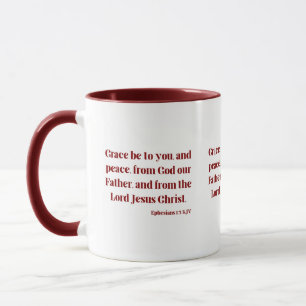 Caneca Escrituras de Bíblia 1:2 KJV de dois tons