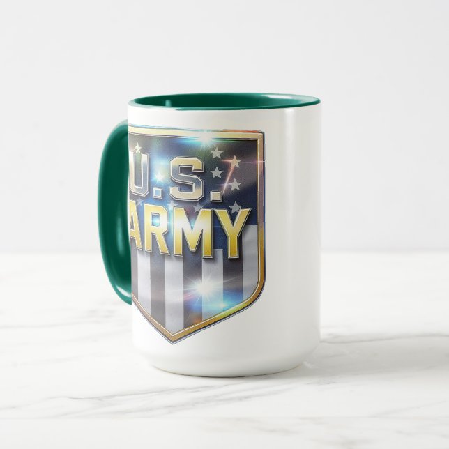 Caneca Escudo da Bandeira do Exército (Frente Esquerda)