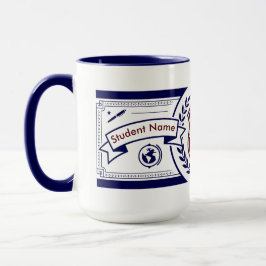 Caneca Escudo de Brasão Acadêmico Personalizado Preppy Iv