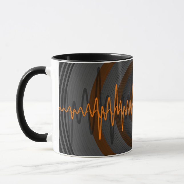 Caneca Escura Laranja Sonora (Esquerda)