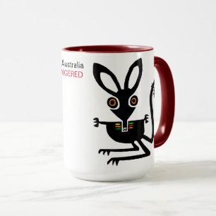 Caneca Esfregando café! - Aussie - BILBY - Conservation -
