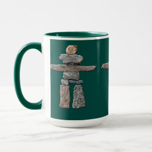 Caneca Eskimo Cairn, Inuit Inukshuk Bebendo Mug