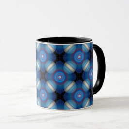Caneca Espaçamento Azul Geométrico