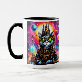 Caneca Espaço de Steampunk Cat I