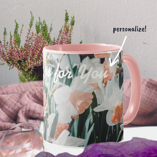 Caneca Espadins Laranja Brancos no Jardim Primavera