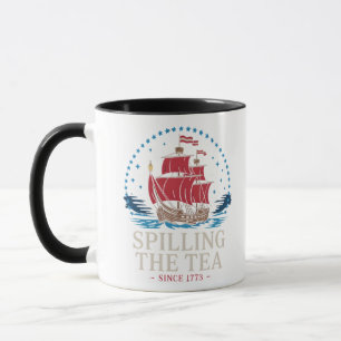 Caneca Espalhar O Chá Desde 1773 Vermelho Branco Azul Fun