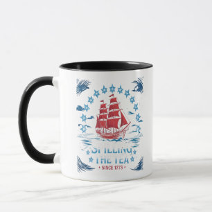 Caneca Espalhar O Chá Desde 1773 Vermelho Branco Azul Fun